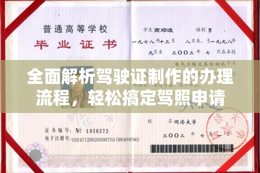 丹寨全面解析驾驶证制作的办理流程，轻松搞定驾照申请